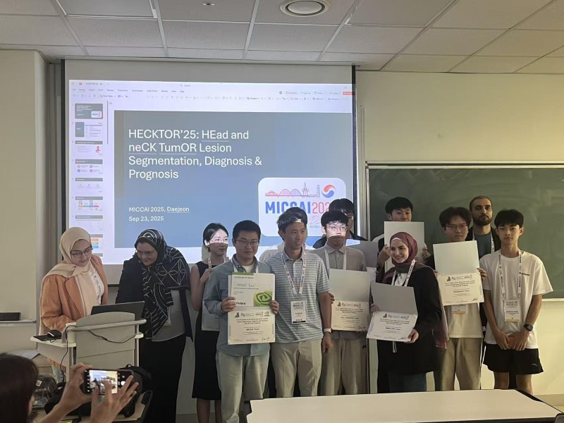 Xinglong Liang won first place in the MICCAI HECKTOR 2025 Challenge!